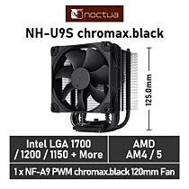 Noctua U9S chromax.black NH-U9S CH.BK Air Cooler by noctua at Rebel Tech
