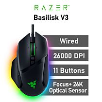 Razer Basilisk V3 Optical RZ01-04000100-R3M1 Wired Gaming Mouse by razer at Rebel Tech