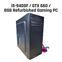 Refurbished i5-9400F/8GB DDR4/256GB/GTX 660/W11 CLONE I5-9400F-660 Gaming PC  by refurbished at Rebel Tech