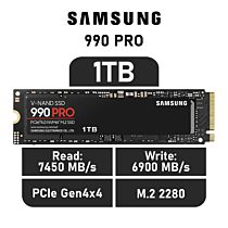 Samsung 990 PRO 1TB PCIe Gen4x4 MZ-V9P1T0BW M.2 2280 Solid State Drive by samsung at Rebel Tech