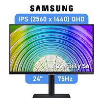 Samsung S60UA LS24A600 24" IPS QHD 75Hz LS24A600UCAXXA Flat Office Monitor by samsung at Rebel Tech