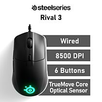 SteelSeries Rival 3 Optical 62513 Wired Gaming Mouse by steelseries at Rebel Tech