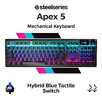 SteelSeries Apex 5 SteelSeries Hybrid Blue 64532 Full Size Mechanical Keyboard by steelseries at Rebel Tech