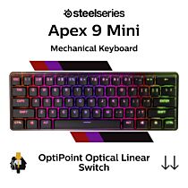 SteelSeries Apex 9 Mini SteelSeries Linear OptiPoint Optical 64837 Mini Size Mechanical Keyboard by steelseries at Rebel Tech