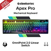 SteelSeries Apex Pro OmniPoint 2.0 64626-USED-LN Full Size Mechanical Keyboard by steelseries at Rebel Tech