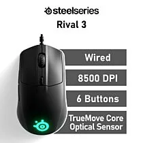 SteelSeries Rival 3 Optical 62513 Wired Gaming Mouse by steelseries at Rebel Tech