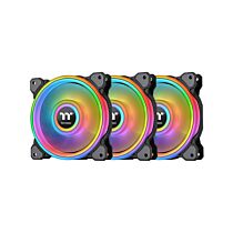 Thermaltake Riing Quad 12 RGB Fan TT Premium Edition 120mm CL-F088-PL12SW-A Case Fans - 3 Fan Pack by thermaltake at Rebel Tech