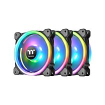 Thermaltake Riing Trio 12 RGB Fan TT Premium Edition 120mm CL-F072-PL12SW-A Case Fans - 3 Fan Pack by thermaltake at Rebel Tech