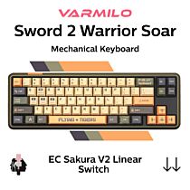 Varmilo Sword 2-68 Warrior Soar EC Sakura V2 A07A036A9A3A01A017 SF Size Mechanical Keyboard by varmilo at Rebel Tech