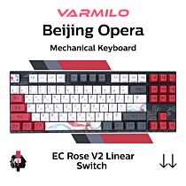 Varmilo MA87 V2 Beijing Opera EC Rose V2 A33A028B0A3A01A025 TKL Size Mechanical Keyboard by varmilo at Rebel Tech