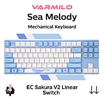 Varmilo MA87 V2 Sea Melody EC Sakura V2 A33A038A9A3A01A033 TKL Size Mechanical Keyboard by varmilo at Rebel Tech