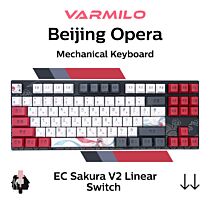 Varmilo MA87 V2 Beijing Opera EC Sakura V2 A33A028A9A3A01A025 TKL Size Mechanical Keyboard by varmilo at Rebel Tech
