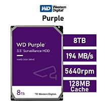 Western Digital Purple 8TB SATA6G WD84PURZ 3.5" Hard Disk Drive by westerndigital at Rebel Tech