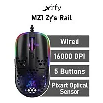 Xtrfy MZ1 Zy's Rail Optical MZ1-RGB-BLACK-TP Wired Gaming Mouse by xtrfy at Rebel Tech