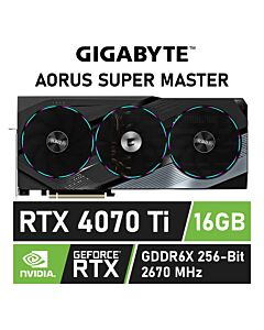 GIGABYTE AORUS GeForce RTX 4070 Ti SUPER MASTER 16G GV-N407TSAORUS M-16GD Graphics Card by gigabyte at Rebel Tech