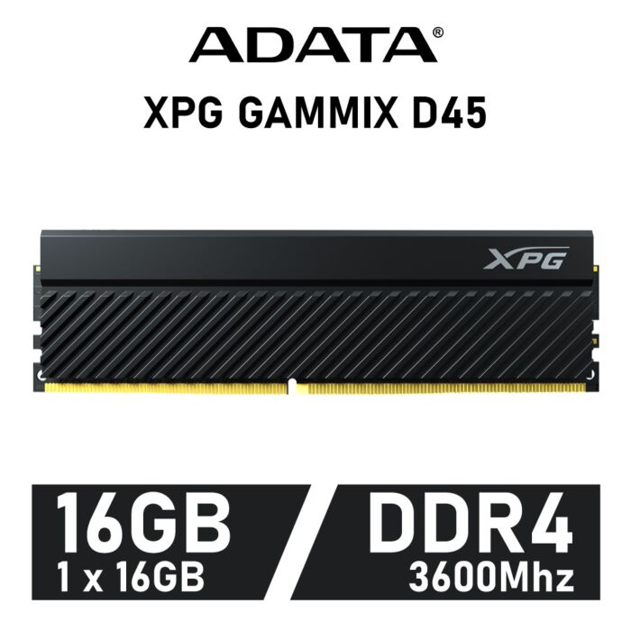 ADATA XPG GAMMIX D45 16GB DDR4-3600 CL18 1.35v AX4U360016G18I-CBKD45 Desktop Memory by adata at Rebel Tech