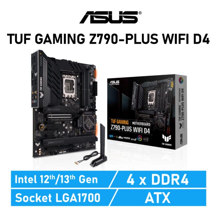 ASUS TUF GAMING Z790-PLUS WIFI D4 LGA1700 Intel Z790 ATX Intel Motherboard by asus at Rebel Tech