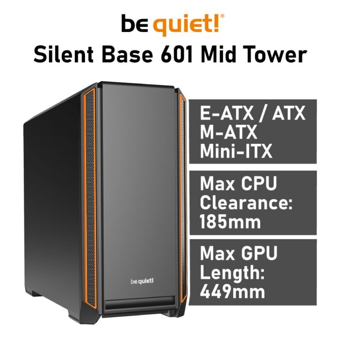 be quiet! Silent Base 601 Mid Tower BG025 Computer Case by bequiet at Rebel Tech