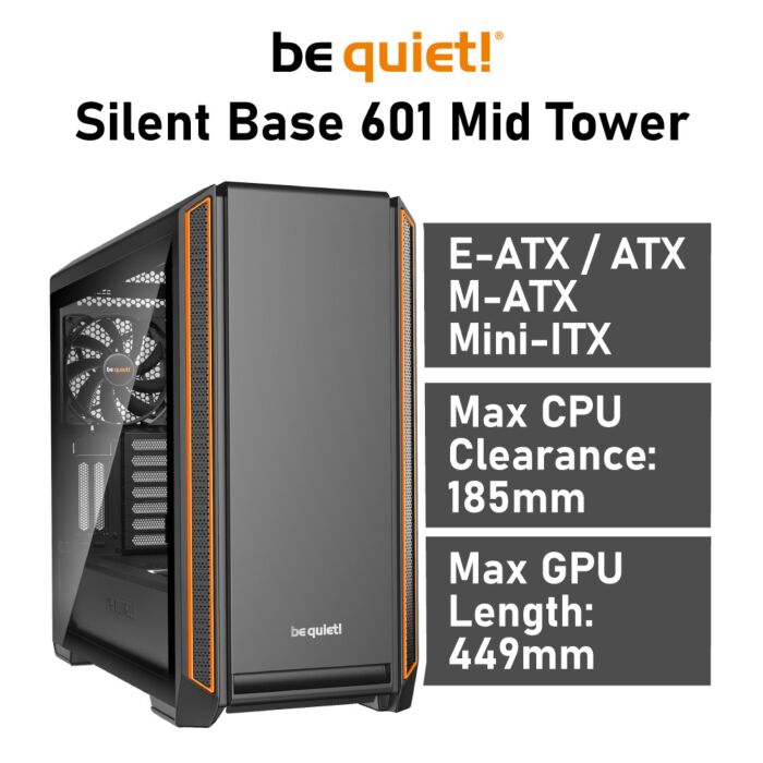 be quiet! Silent Base 601 Mid Tower BGW25 Computer Case by bequiet at Rebel Tech