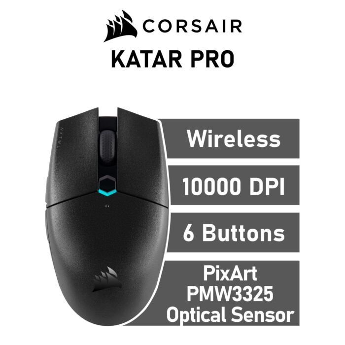 CORSAIR KATAR PRO WIRELESS Optical CH-931C011 Wireless Gaming Mouse by corsair at Rebel Tech