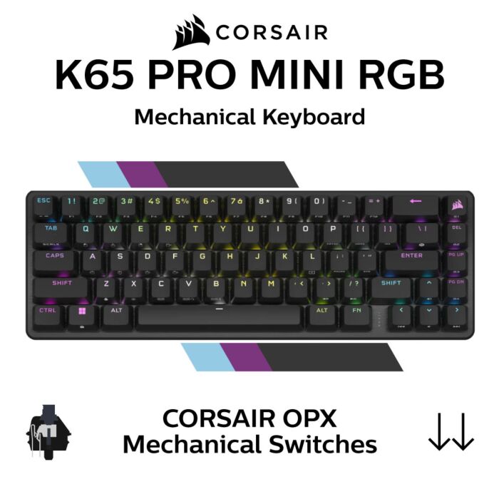 CORSAIR K65 PRO MINI RGB OPX CH-91A401A Mini Mechanical Keyboard by corsair at Rebel Tech