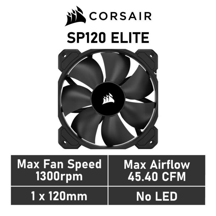 CORSAIR SP120 ELITE 120mm PWM CO-9050161 Case Fan by corsair at Rebel Tech