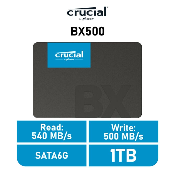 Crucial BX500 1TB SATA6G CT1000BX500SSD1 2.5" Solid State Drive by crucial at Rebel Tech