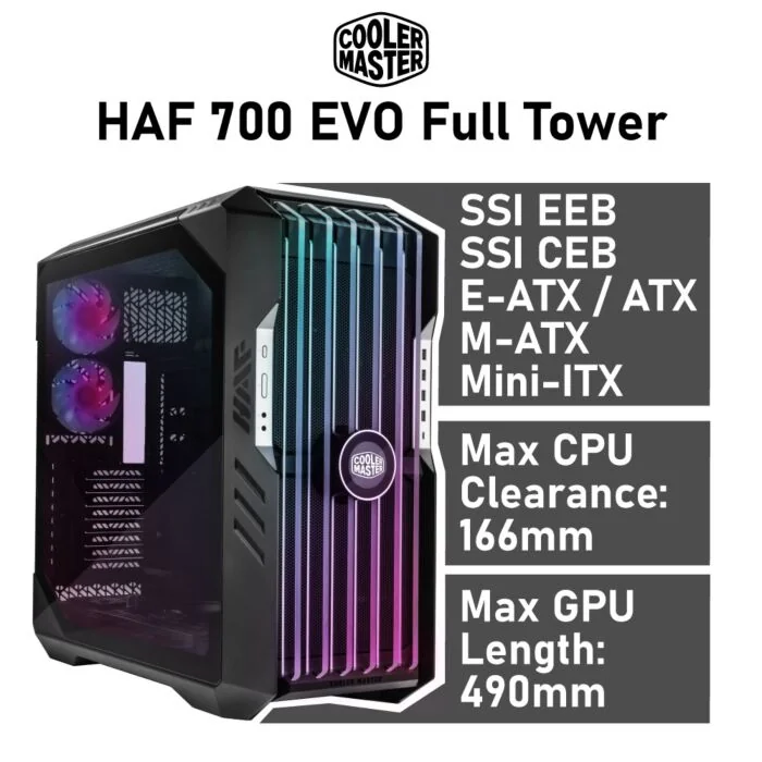 Cooler Master HAF 700 EVO Full Tower H700E-IGNN-S00 Computer Case by coolermaster at Rebel Tech