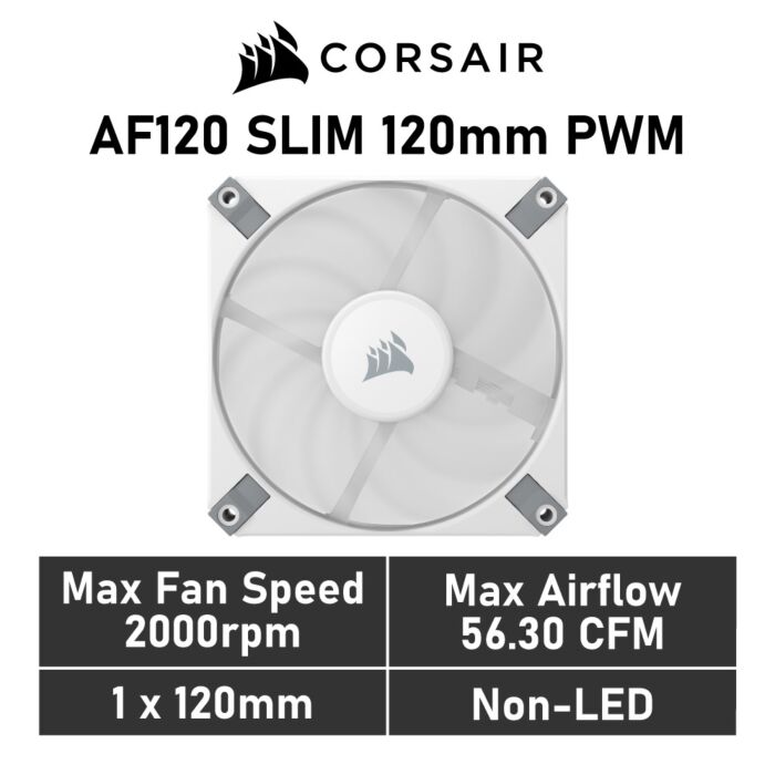 CORSAIR AF120 SLIM 120mm PWM CO-9050145 Case Fan by corsair at Rebel Tech