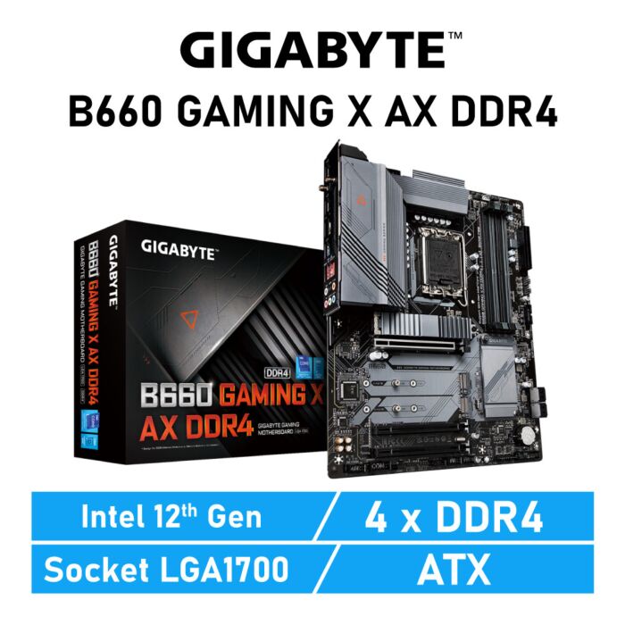 GIGABYTE B660 GAMING X AX DDR4 LGA1700 Intel B660 ATX Intel Motherboard by gigabyte at Rebel Tech