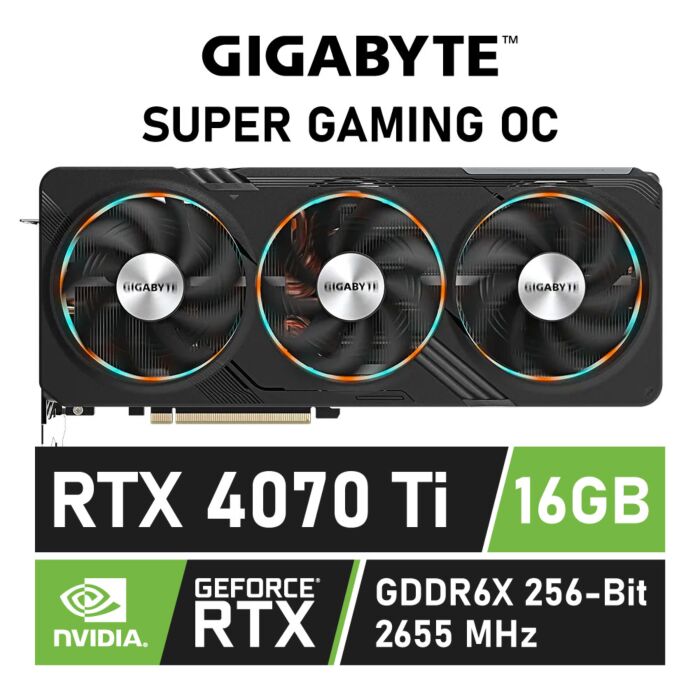 GIGABYTE GeForce RTX 4070 Ti SUPER GAMING OC 16G GV-N407TSGAMING OC-16GD Graphics Card by gigabyte at Rebel Tech