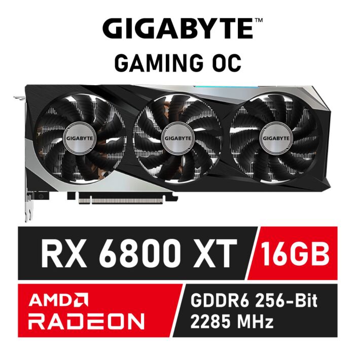 GIGABYTE Radeon RX 6800 XT GAMING OC 16GB GDDR6 GV-R68XTGAMING OC-16GD Graphics Card by gigabyte at Rebel Tech