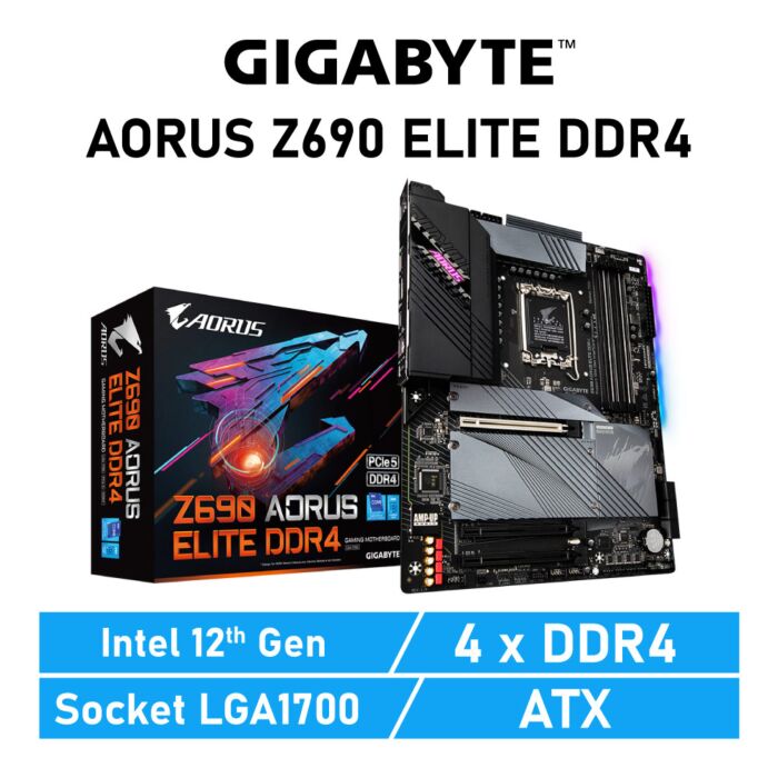GIGABYTE Z690 AORUS ELITE DDR4 LGA1700 Intel Z690 ATX Intel Motherboard by gigabyte at Rebel Tech