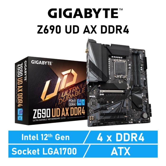 GIGABYTE Z690 UD AX DDR4 LGA1700 Intel Z690 ATX Intel Motherboard by gigabyte at Rebel Tech