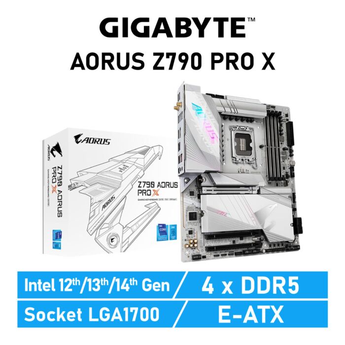 GIGABYTE Z790 AORUS PRO X LGA1700 Intel Z790 E-ATX Intel Motherboard by gigabyte at Rebel Tech