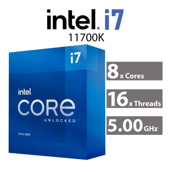 Intel Core i7-11700K Rocket Lake 8-Core 3.60GHz LGA1200 125W BX8070811700K Desktop Processor by intel at Rebel Tech