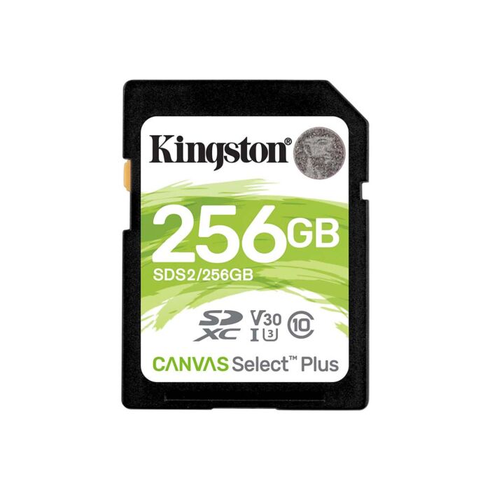 Kingston Canvas Select Plus SDXC UHS-I 256GB SDS2/256GB Memory Card by kingston at Rebel Tech
