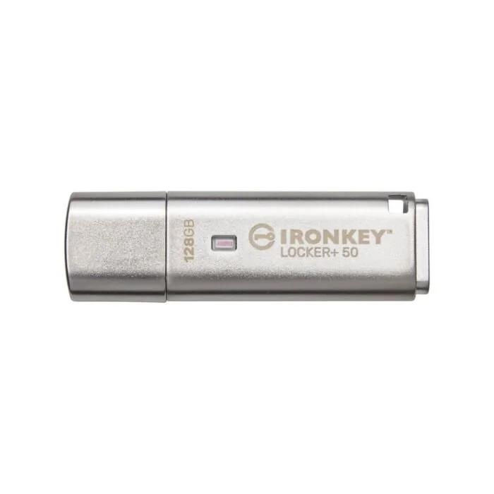 Kingston IronKey Locker+ 50 128GB USB-A IKLP50/128GB Flash Drive by kingston at Rebel Tech