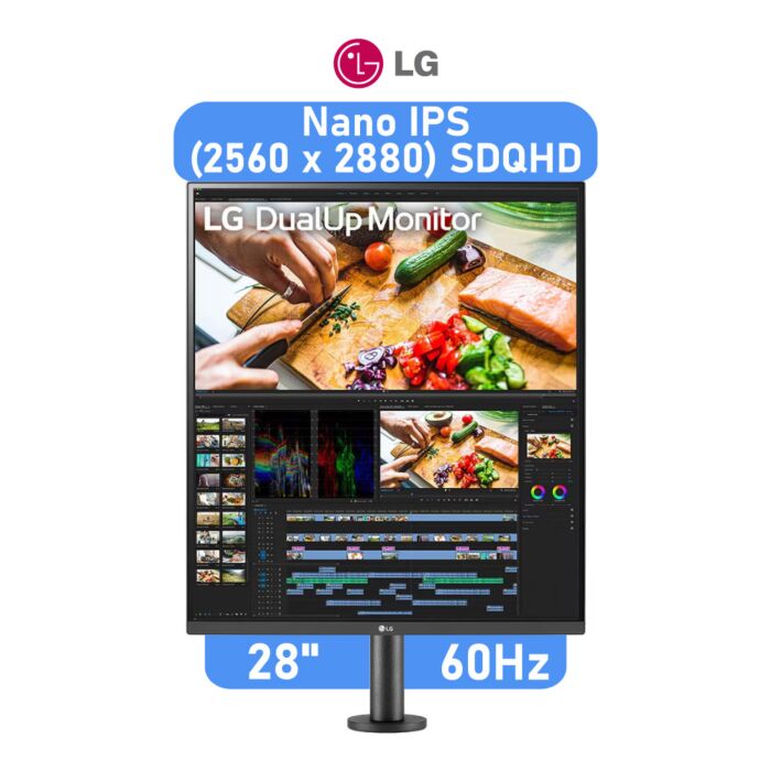 LG 28MQ780 28" SDQHD DualUp IPS 60Hz FreeSync Monitor with Built-In Speaker by lg at Rebel Tech