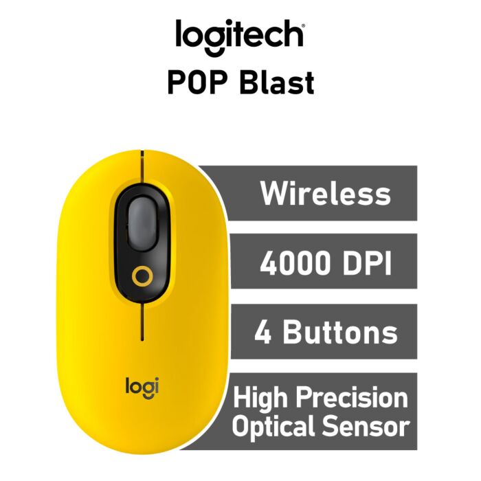 Logitech POP Mouse Optical 910-006546 Wireless Office Mouse by logitech at Rebel Tech