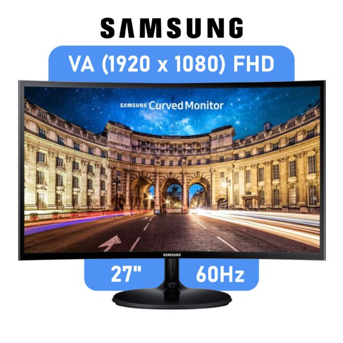 Samsung LC27F390 27" VA FHD 60Hz LC27F390FHAXXA Curved Office Monitor by samsung at Rebel Tech