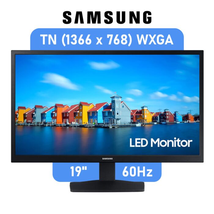 Samsung S33A LS19A330 19" TN WXGA 60Hz LS19A330NHMXZN Flat Office Monitor by samsung at Rebel Tech