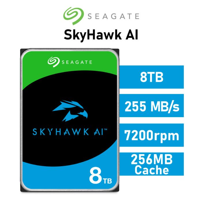 Seagate SkyHawk AI 8TB SATA6G ST8000VE001 3.5" Hard Disk Drive by seagate at Rebel Tech