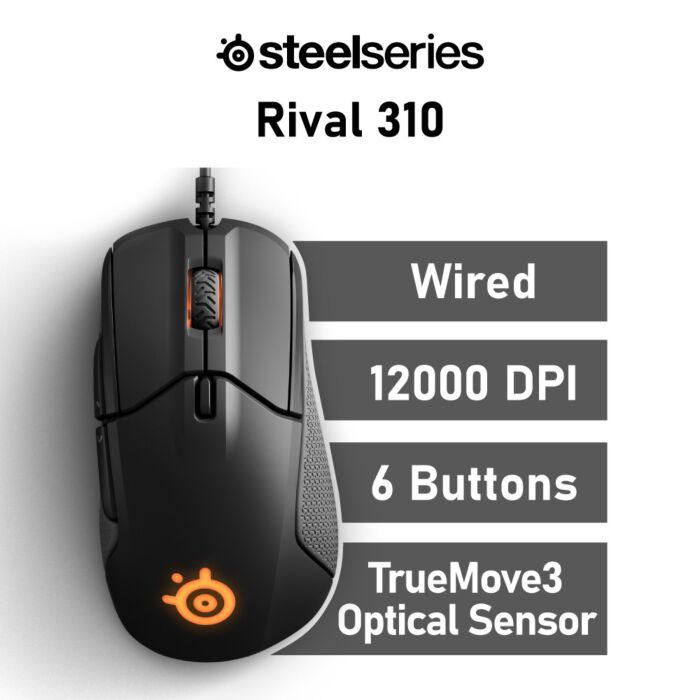 SteelSeries Rival 310 Optical 62433 Wired Gaming Mouse by steelseries at Rebel Tech