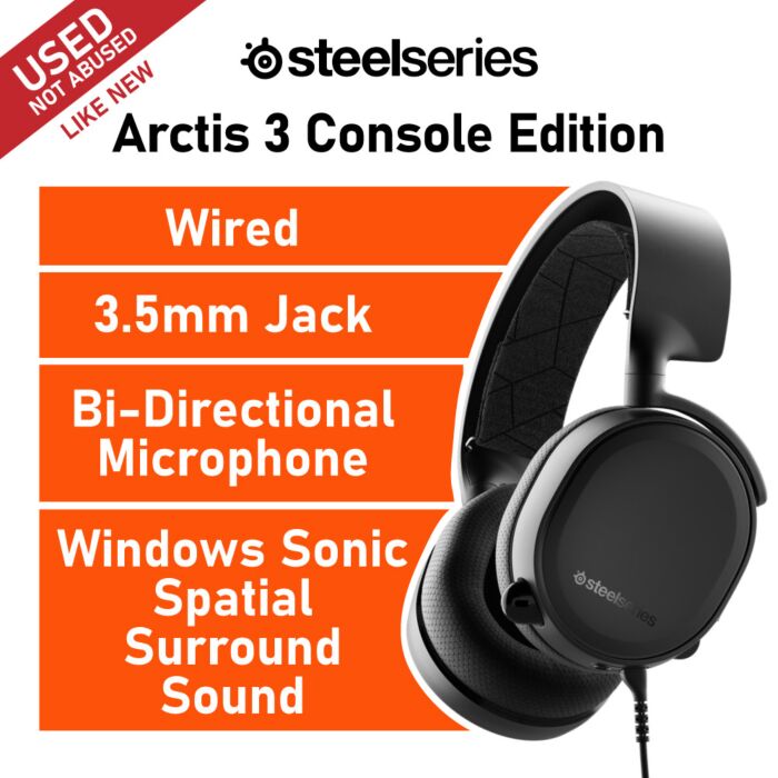 SteelSeries Arctis 3 Console Edition 61501-USED-LN Wired Gaming Headset by steelseries at Rebel Tech