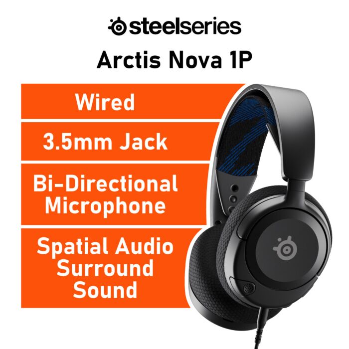 SteelSeries Arctis Nova 1P 61611 Wired Gaming Headset by steelseries at Rebel Tech