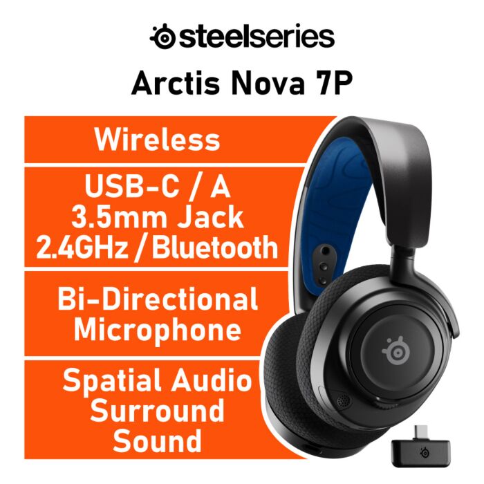 SteelSeries Arctis Nova 7P Wireless 61559 Wireless Gaming Headset by steelseries at Rebel Tech