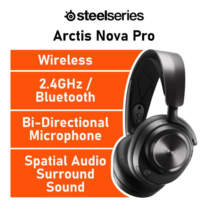SteelSeries Arctis Nova Pro Wireless 61520 Wireless Gaming Headset by steelseries at Rebel Tech