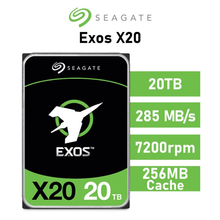 Seagate Exos X20 20TB SATA6G ST20000NM007D 3.5" Hard Disk Drive by seagate at Rebel Tech