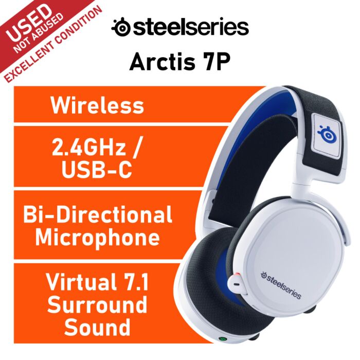 SteelSeries Arctis 7P Wireless 61467-USED-E Wireless Gaming Headset by steelseries at Rebel Tech